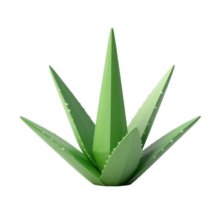 Low Poly Aloe Vera Plant STL Sculpture in Elegant Origami Style