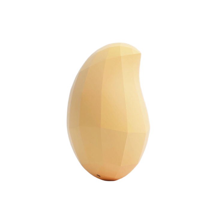 Low Poly Mango STL Sculpture with Clean Faceted Form and Elegant Centered Pose