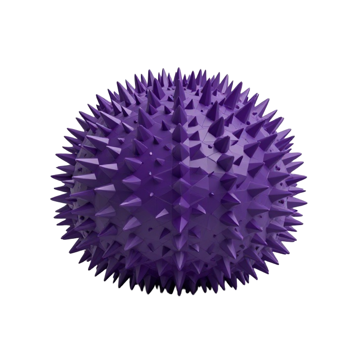 Low Poly Sea Urchin STL Sculpture with Sharp Spines and Elegant Spherical Form